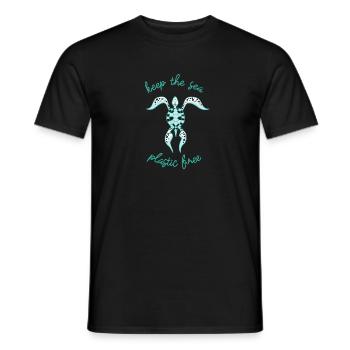 Keep The Sea Plastic Free - Stop Ocean Pollution - Männer T-Shirt - Schwarz - Vorne - AI Model Male 178 light (178cm)