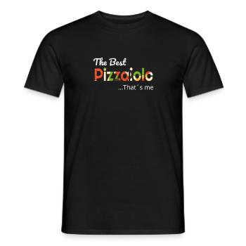Le meilleur pizzaiolo ... c'est moi pizza graphique des - T-shirt homme - noir - Devant - AI Model Male 178 light (178cm)