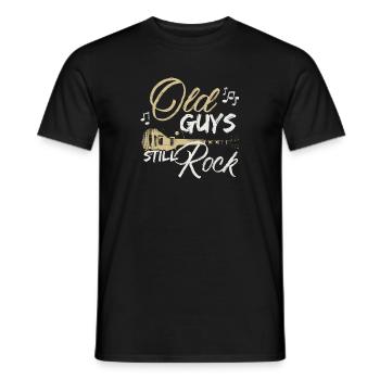 Conception sur le thème de la guitare électrique | Vieux gars encore - T-shirt homme - noir - Devant - AI Model Male 178 light (178cm)