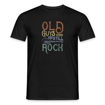 Conception sur le thème de la guitare électrique | Vieux gars encore - T-shirt homme - noir - Devant - AI Model Male 178 light (178cm)