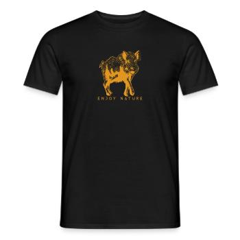 Enjoy Nature Beautiful Animal Wilderness Design - Men's T-Shirt - black - Front - AI Model Male 178 light (178cm)