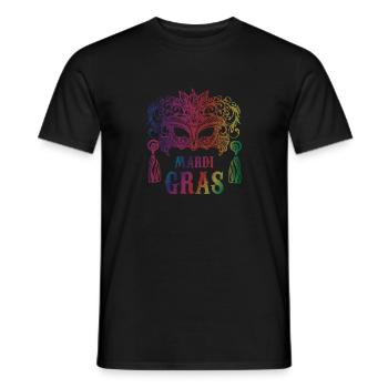 Mardi Gras | Masquerade | Carnival | Costumes | Tradition - Men's T-Shirt - black - Front - AI Model Male 178 light (178cm)