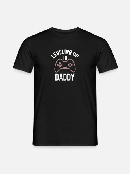 Papa sera père pour la première fois Bientôt sera père - T-shirt herr - svart