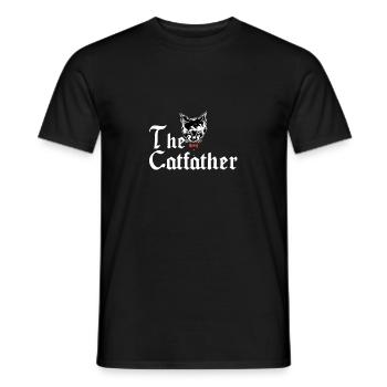 The Catfather Cat Dad Cats Father Motif cadeau - T-shirt homme - noir - Devant - AI Model Male 178 light (178cm)