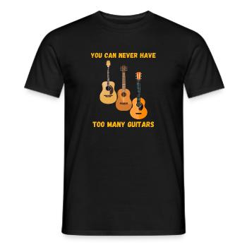 On ne peut jamais avoir trop de guitares - T-shirt homme - noir - Devant - AI Model Male 178 light (178cm)