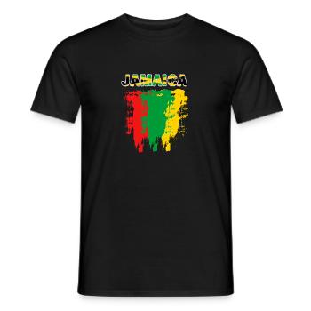 Police de la Jamaïque avec indicateur - T-shirt homme - noir - Devant - AI Model Male 178 light (178cm)