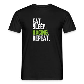 Virtual Racing Racer coureur joueur de cadeau - T-shirt homme - noir - Devant - AI Model Male 178 light (178cm)