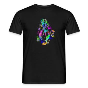 note musicale - T-shirt homme - noir - Devant - AI Model Male 178 light (178cm)