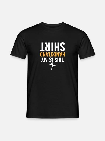 Håndstand| På hovedet| Det er sejt| Balance| Omvendt - Mænd T-shirt - sort