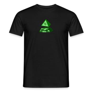 Conspiracy Theorist All Seeing Eye Illuminati - Men's T-Shirt - black - Front - AI Model Male 178 light (178cm)