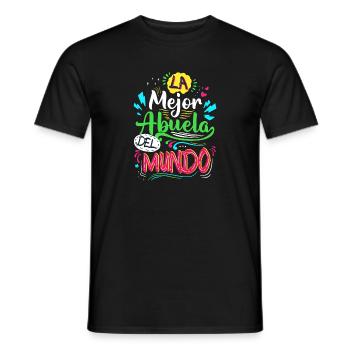 La Mejor Abuela Del Mundo design Regalo Abuelita - T-shirt homme - noir - Devant - AI Model Male 178 light (178cm)