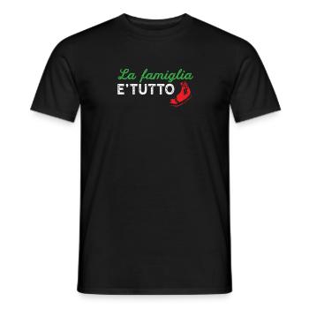 La Famiglia E Tutto Shirt - Italienisches Geschenk - Familie - Männer T-Shirt - Schwarz - Vorne - AI Model Male 178 light (178cm)