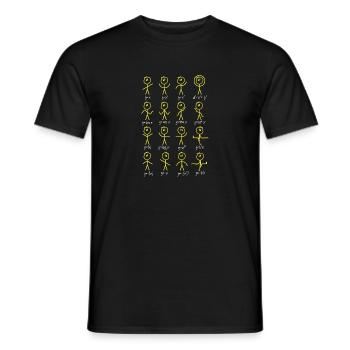 Chiffres de bâton mathématiques drôles faisant des fonctions - T-shirt homme - noir - Devant - AI Model Male 178 light (178cm)