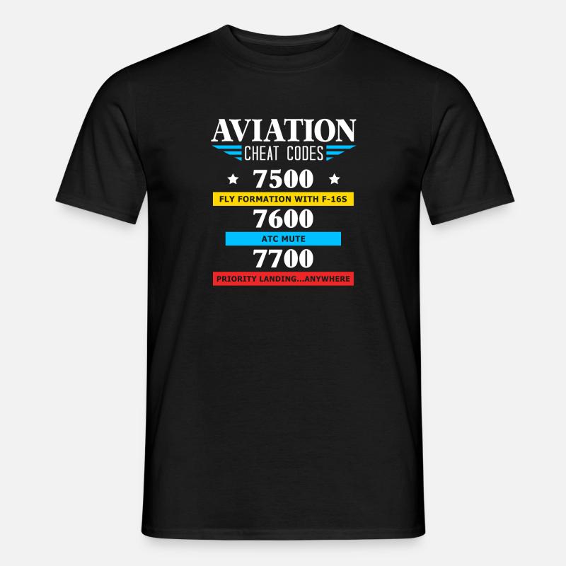 Aviation Cheat Codes gift, Aviation gift, - Men’s T-shirt - black
