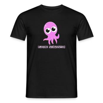 Kleine Schwester Krake Geburt Geschenk Baby - Männer T-Shirt - Schwarz - Vorne - AI Model Male 178 light (178cm)