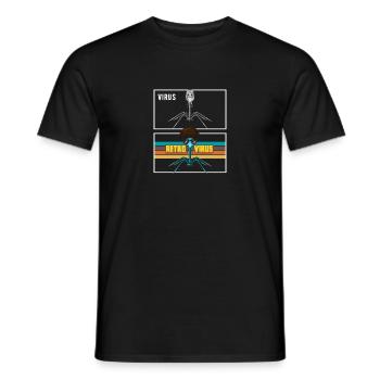 Virus drôle de biologie des bactéries rétrovirus - T-shirt homme - noir - Devant - AI Model Male 178 light (178cm)