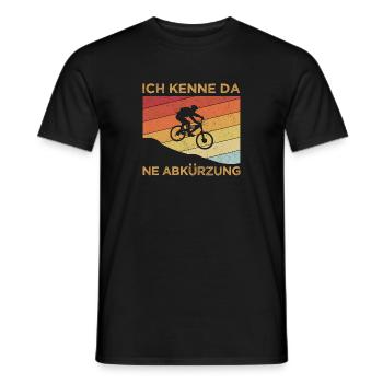 Mountainbike Abkürzung MTB Downhill Fahrrad - Männer T-Shirt - Schwarz - Vorne - AI Model Male 178 light (178cm)