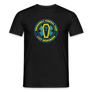 Last Responder Bestattungsunternehmer Einbalsamierer Leichenbestatter - Männer T-Shirt - Schwarz - Vorne - AI Model Male 178 light (178cm)