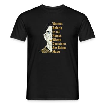 Ruth Bader Ginsburg Feminismus inspirierende Zitat - Männer T-Shirt - Schwarz - Vorne - AI Model Male 178 light (178cm)