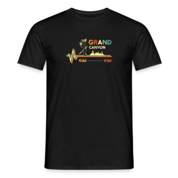 Wandern Grand Canyon Shirt - Rim to Rim Wanderung - Cool - Männer T-Shirt - Schwarz - Vorne - AI Model Male 178 light (178cm)