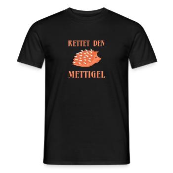 Mettigel Retten Mettbrötchen Mettbrot Hackfleisch - Männer T-Shirt - Schwarz - Vorne - AI Model Male 178 light (178cm)
