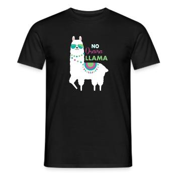 Llama - Männer T-Shirt - Schwarz - Vorne - AI Model Male 178 light (178cm)