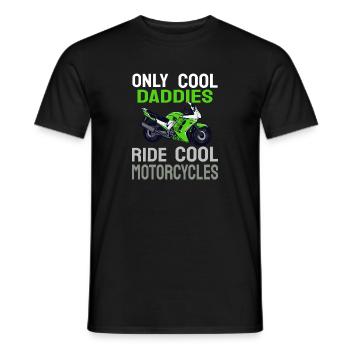 Nur Coole Väter fahren Coole Motorräder - Männer T-Shirt - Schwarz - Vorne - AI Model Male 178 light (178cm)