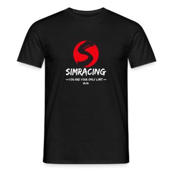 Simracing Fan Design - eSports Race Design Racer - T-shirt homme - noir - Devant - AI Model Male 178 light (178cm)