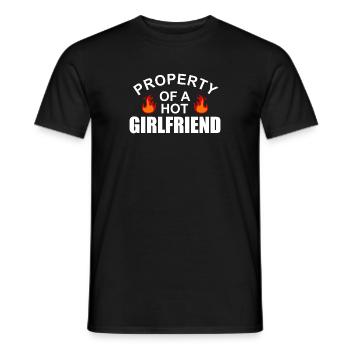 Eigentum einer heißen Freundin - Männer T-Shirt - Schwarz - Vorne - AI Model Male 178 light (178cm)