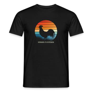 Bedrucktes Bauer Huhn Landwirt Dorf Spruch - Männer T-Shirt - Schwarz - Vorne - AI Model Male 178 light (178cm)