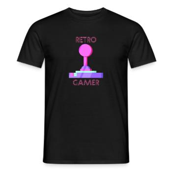 Retro Video Games Vintage Geschenk - Männer T-Shirt - Schwarz - Vorne - AI Model Male 178 light (178cm)
