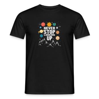 Astronomie Lustig Für Nerdige Astronomen Mit - Männer T-Shirt - Schwarz - Vorne - AI Model Male 178 light (178cm)