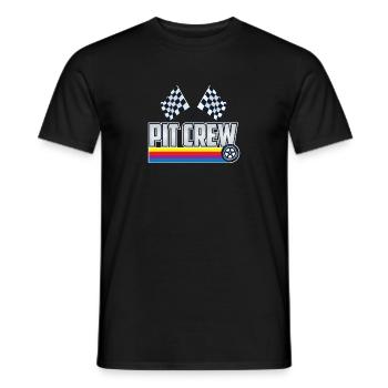Pit Crew Racing Car Driver Gift Idea Pit Crew - Men's T-Shirt - black - Front - AI Model Male 178 light (178cm)