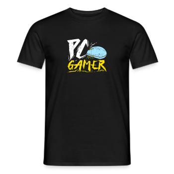 PC-Gamer, Desktop Zocker - Männer T-Shirt - Schwarz - Vorne - AI Model Male 178 light (178cm)