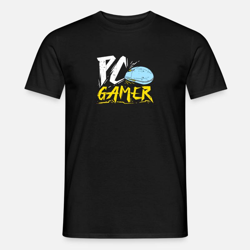 PC-Gamer, Desktop Zocker - Männer T-Shirt - Schwarz
