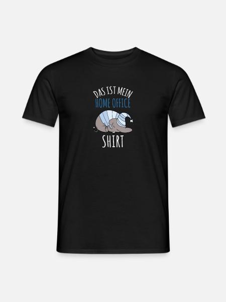 Mein Home Office Shirt Elefant Bürohumor Geschenk - Männer T-Shirt - Schwarz
