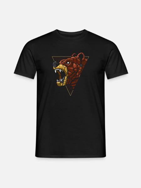 robot bear - Men's T-Shirt - black
