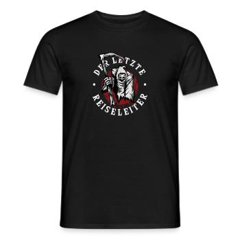 Der Letzte Reiseleiter Sensenmann Reisebüro - Männer T-Shirt - Schwarz - Vorne - AI Model Male 178 light (178cm)