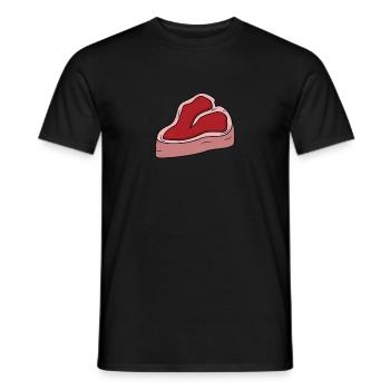 Steak Lustig Zeig wie Steaks Richtig Gegrillt - Männer T-Shirt - Schwarz - Vorne - AI Model Male 178 light (178cm)