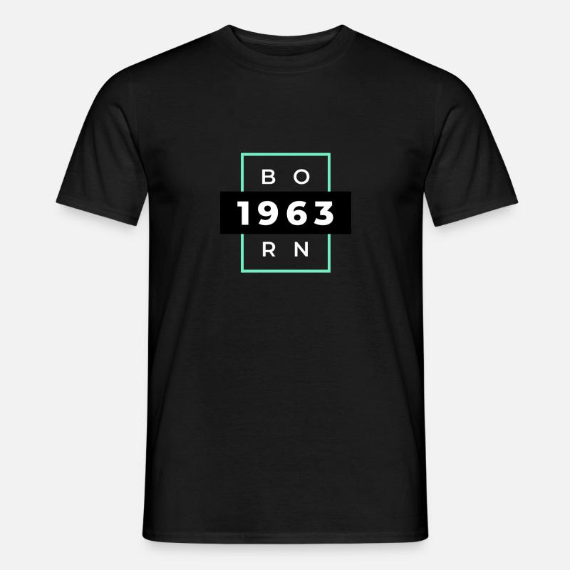 Born 1963 - Männer T-Shirt - Schwarz