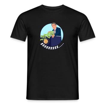 BRRRRRR .... money printer go FED JP stock market - Men's T-Shirt - black - Front - AI Model Male 178 light (178cm)