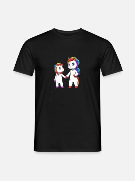 Große Schwester Einhorn - Mænd T-shirt - sort