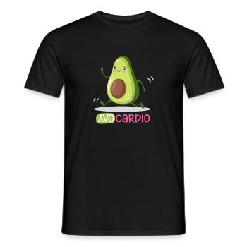 AVOCARDIO - Men's T-Shirt - black - Front - AI Model Male 178 light (178cm)