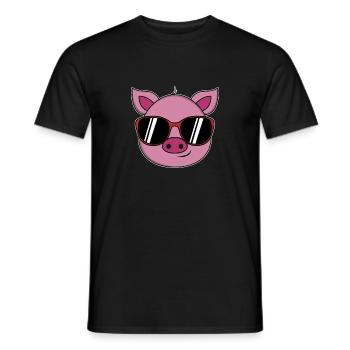 Kühles Schwein - Männer T-Shirt - Schwarz - Vorne - AI Model Male 178 light (178cm)
