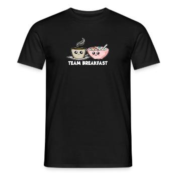Cereals Coffee Team Breakfast Food Lover Gift - Men's T-Shirt - black - Front - AI Model Male 178 light (178cm)