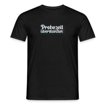 Probezeit Bestanden Festeinstellung Ausbildung - Männer T-Shirt - Schwarz - Vorne - AI Model Male 178 light (178cm)