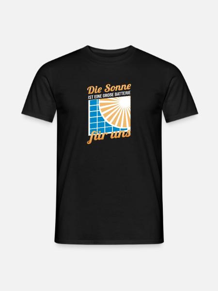 Solarenergie Sonnenstrom Solarstrom Photovoltaik - Männer T-Shirt - Schwarz