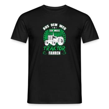 Traktor fahren - Männer T-Shirt - Schwarz - Vorne - AI Model Male 178 light (178cm)