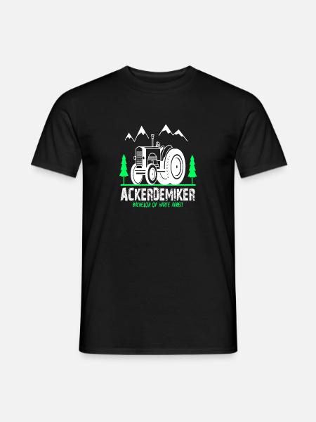 Traktor Trecker Landwirt Bachelor of Ackerdemiker - Männer T-Shirt - Schwarz