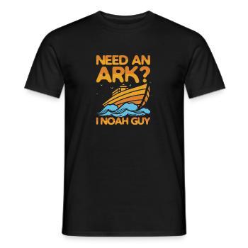 Need an Ark? I Noah Guy Funny Christian Gift Retro - Männer T-Shirt - Schwarz - Vorne - AI Model Male 178 light (178cm)